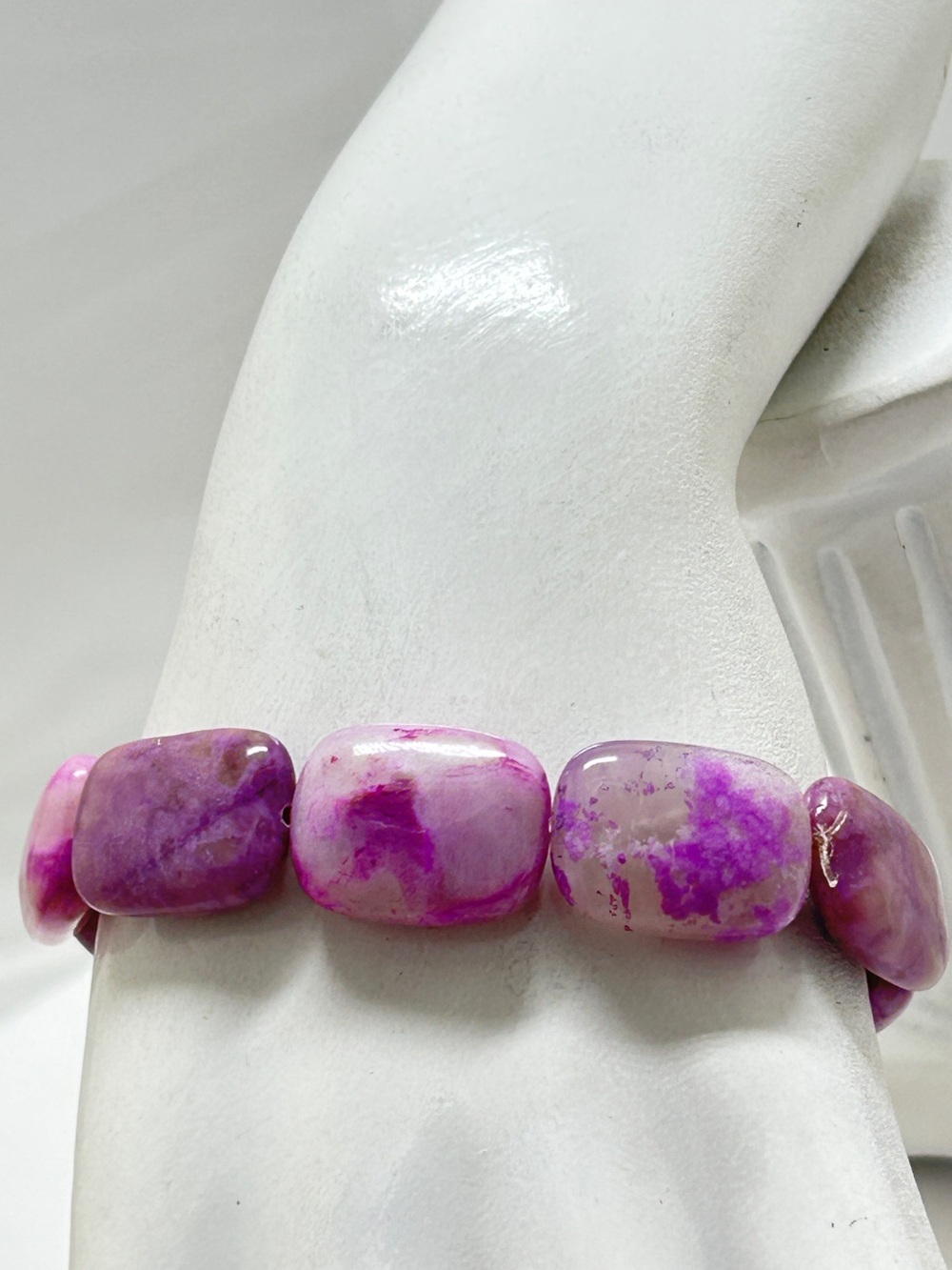 South African Sugilite Purple Stone Stretch Bracelet